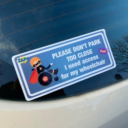 Wheelchair User Superhero Car sticker